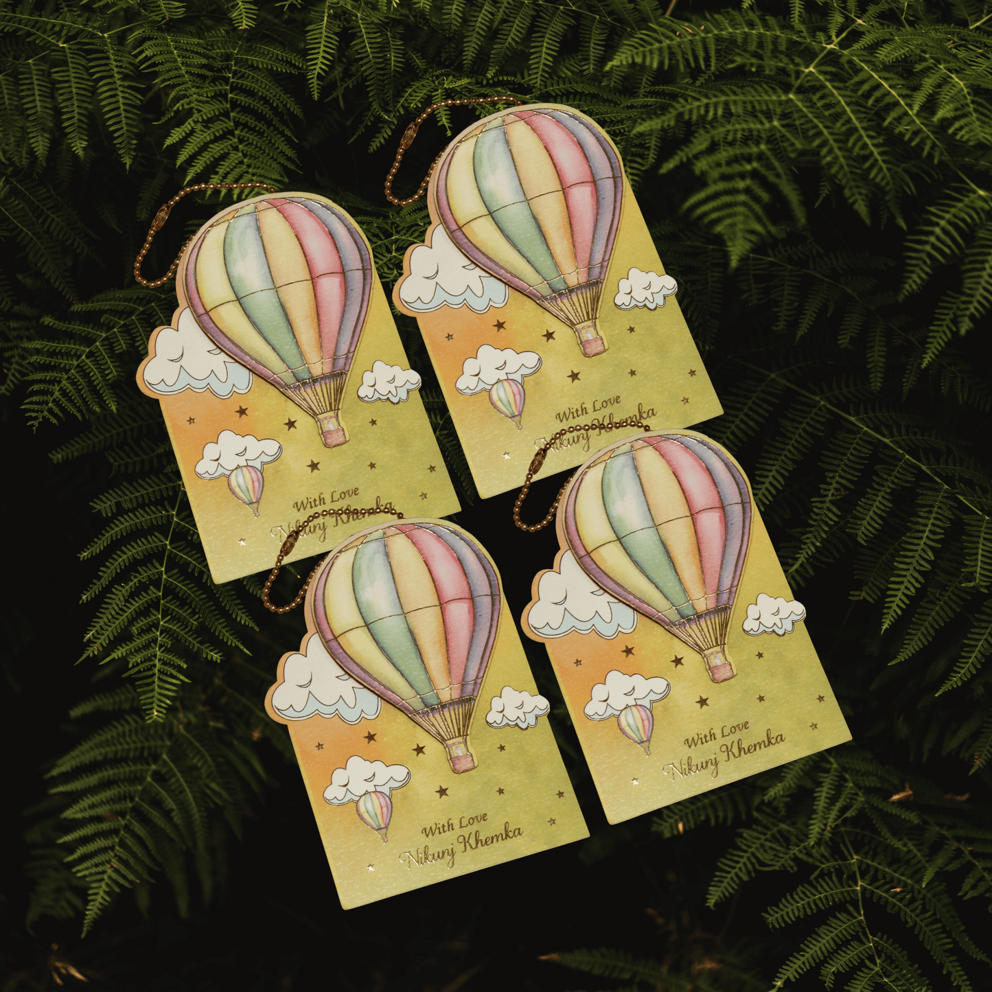Rainbow Air Balloon Tags ( Set of 25 )