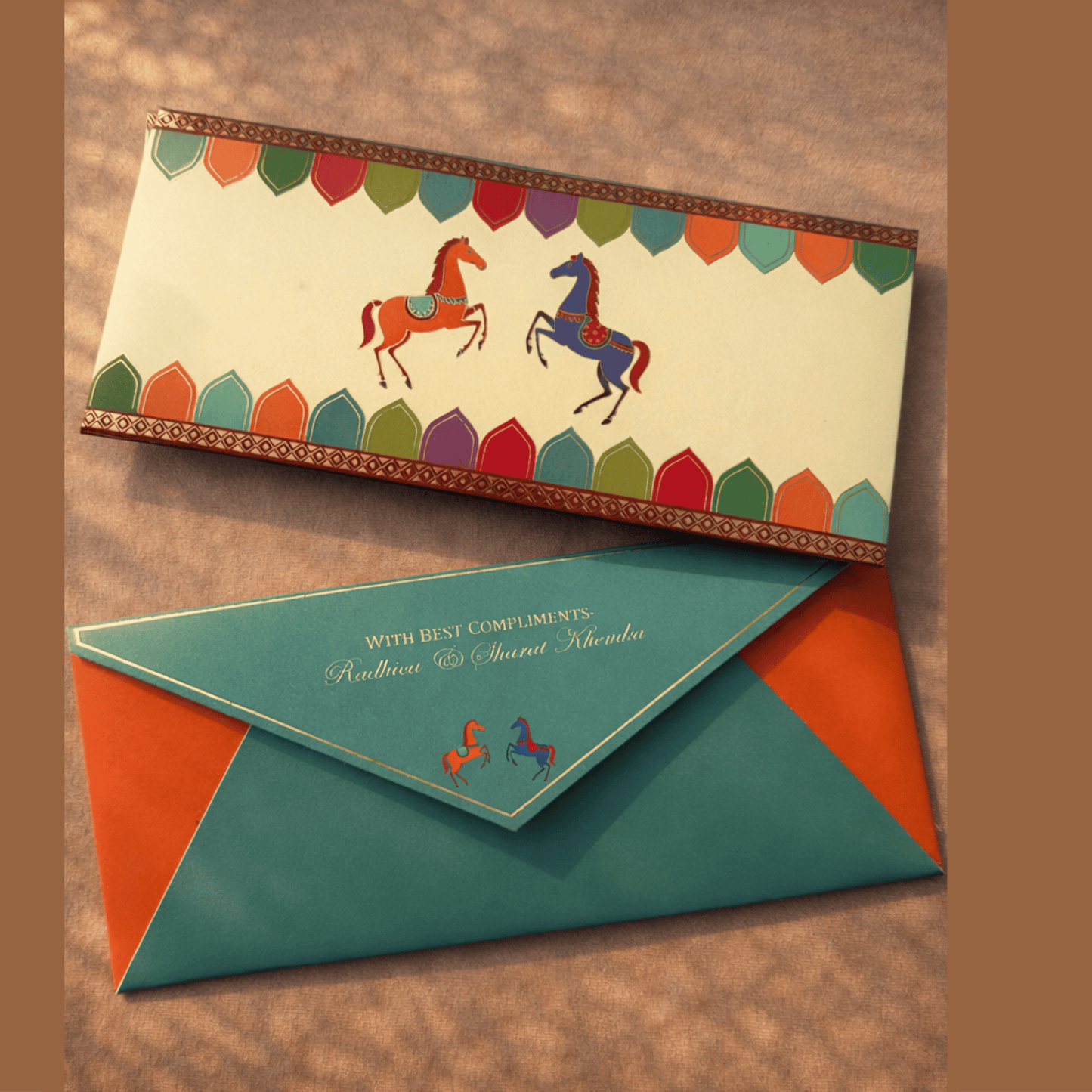 Festive Horse Motif Shagun Envelopes