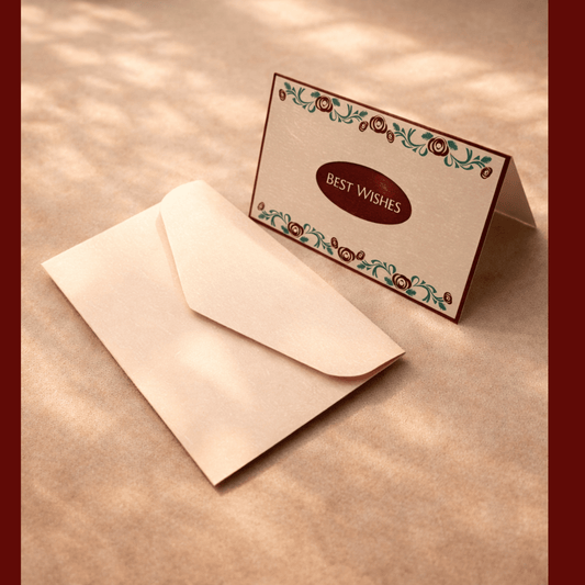 Floral "Best Wishes" Notecard