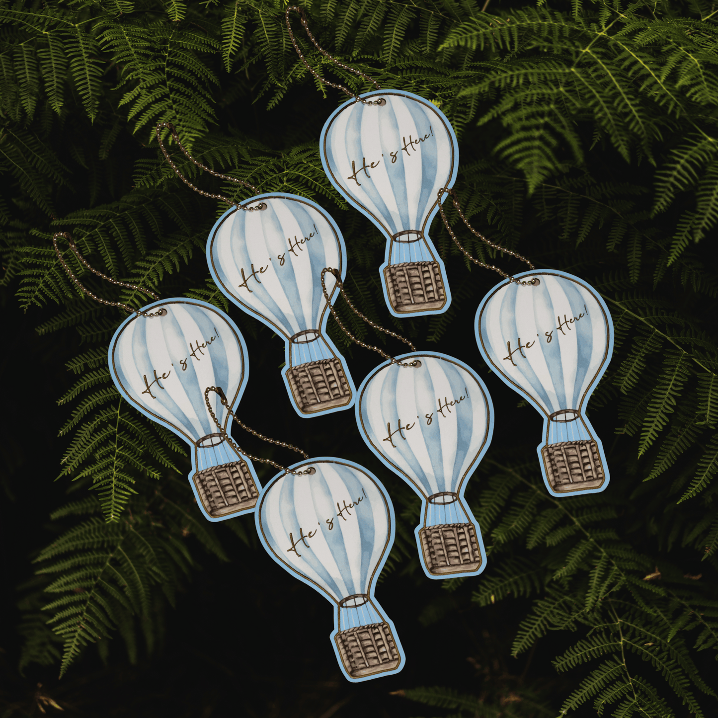 Rainbow Air Balloon Tags ( Set of 25 )