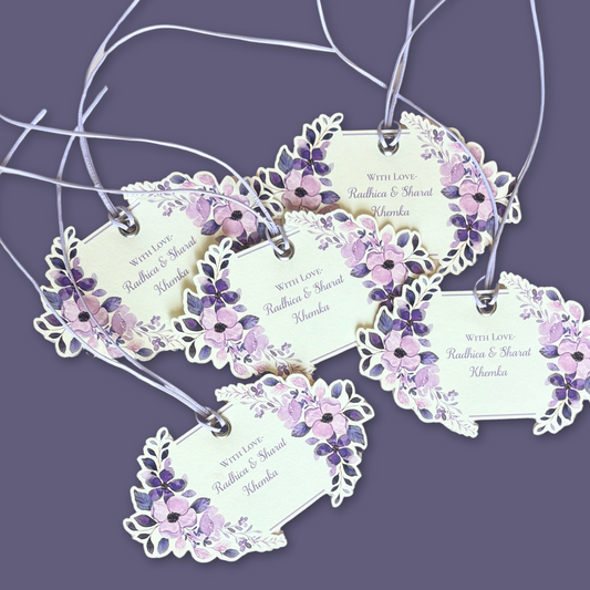 Purple Floral Gift Tags ( Set of 25 )