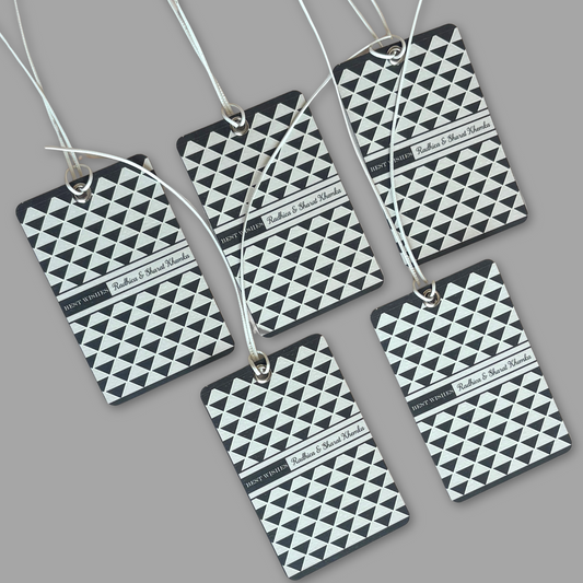 Geometric Black Gift Tags ( Set of 25 )