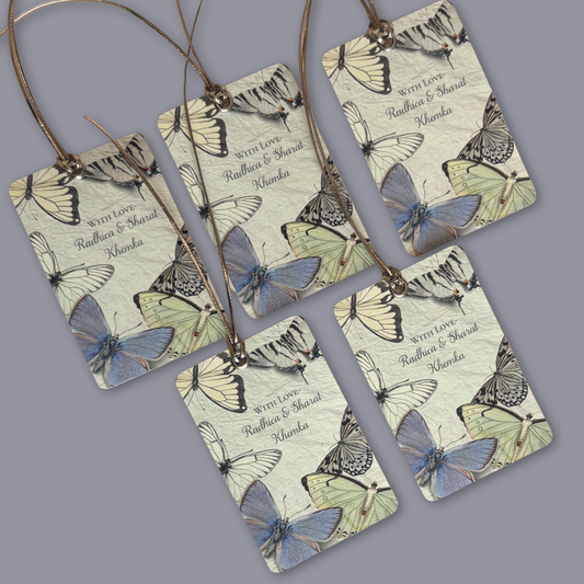 Floral Butterfly Tags ( Set of 25 )
