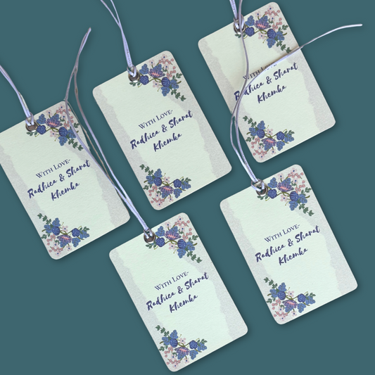 Soft Floral Edge Tags ( Set of 25 )