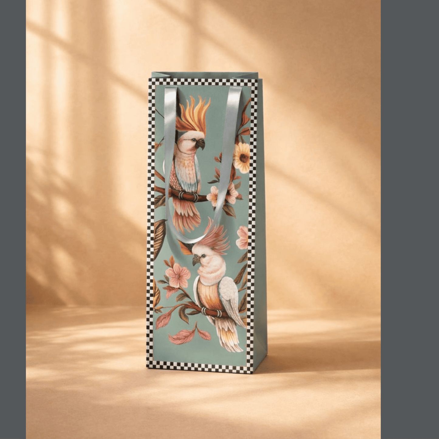 Cockatoo in Bloom Bottle Bag