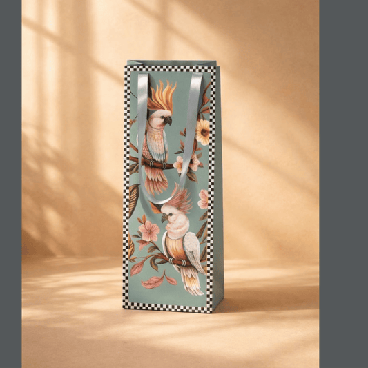 Cockatoo in Bloom Bottle Bag