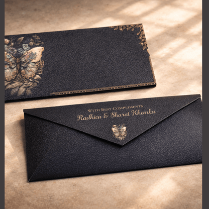 Midnight Butterfly Money Envelope