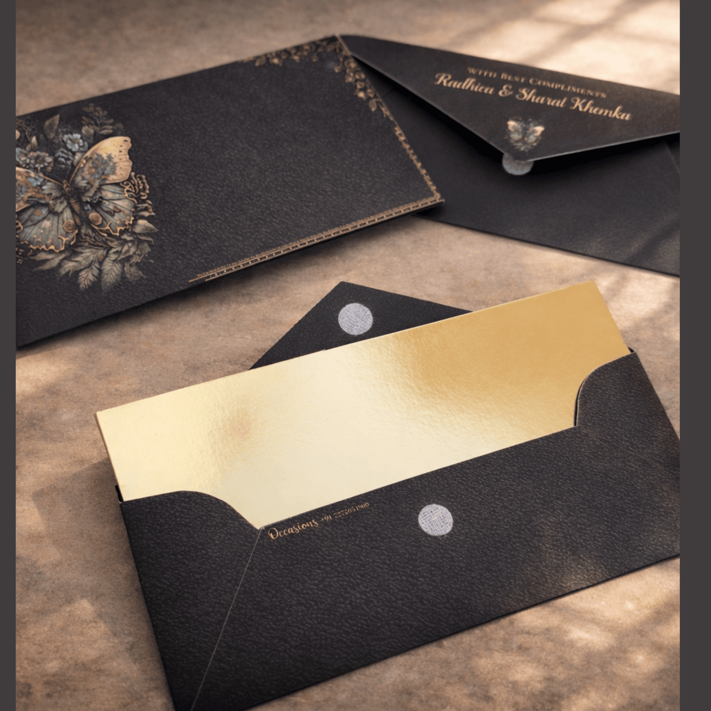 Midnight Butterfly Money Envelope