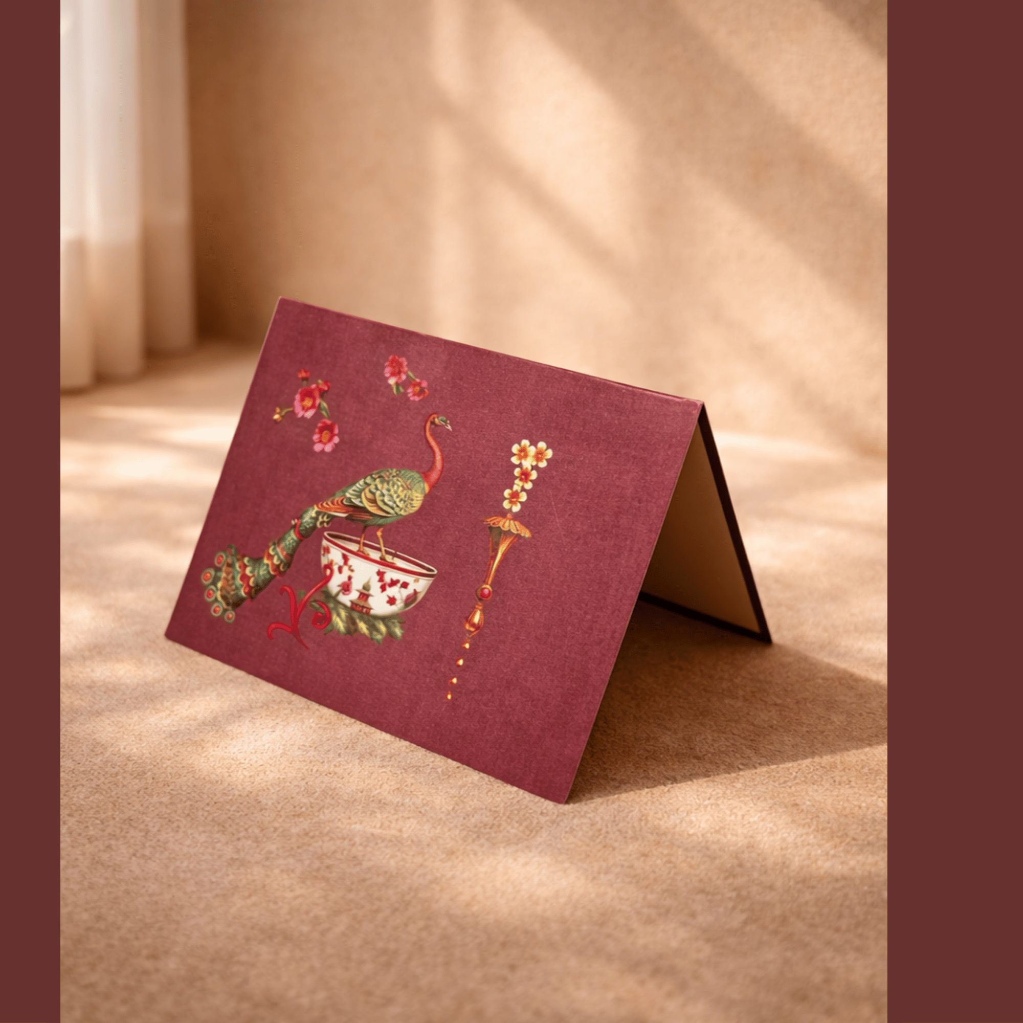 An Ode to Peacock Note Card – Occasions - By Radhica Khemka
