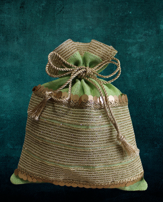 Mint Gold Potli