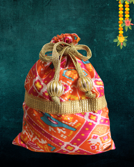 Vibrant Ikat Potli