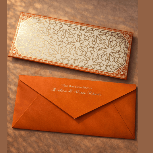 Amber Geometric Shagun Envelopes