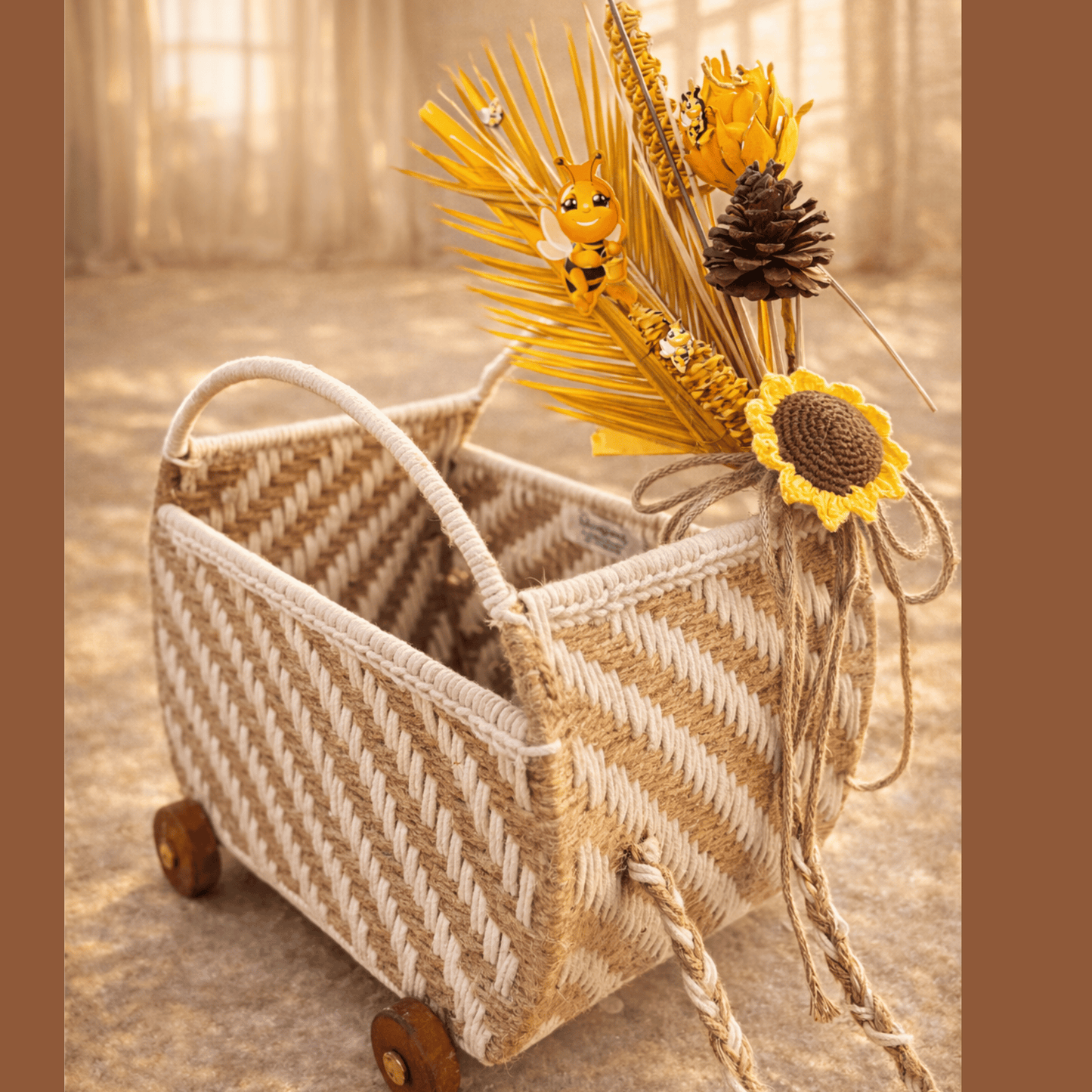 Bee Macrame Basket