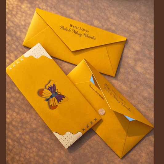 Golden Mariposa Kids' Envelopes