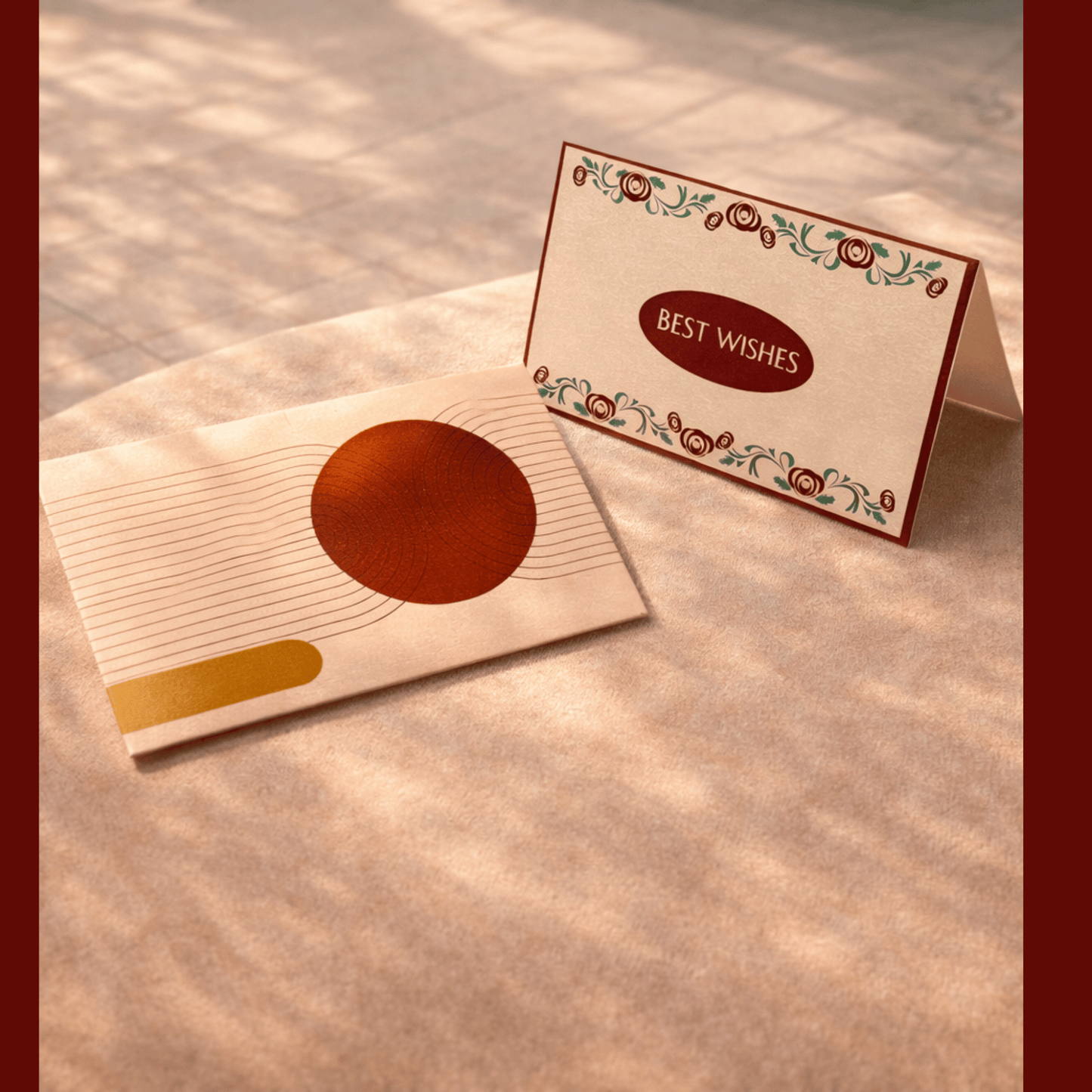 Floral "Best Wishes" Notecard