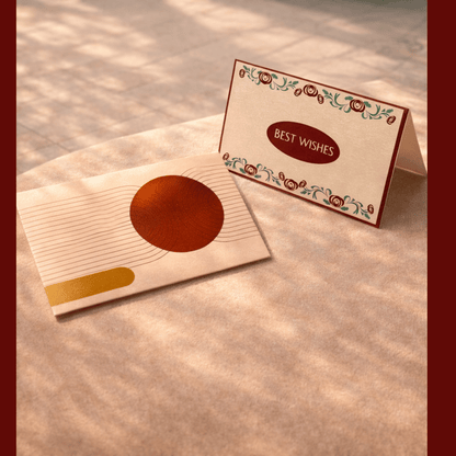 Floral "Best Wishes" Notecard