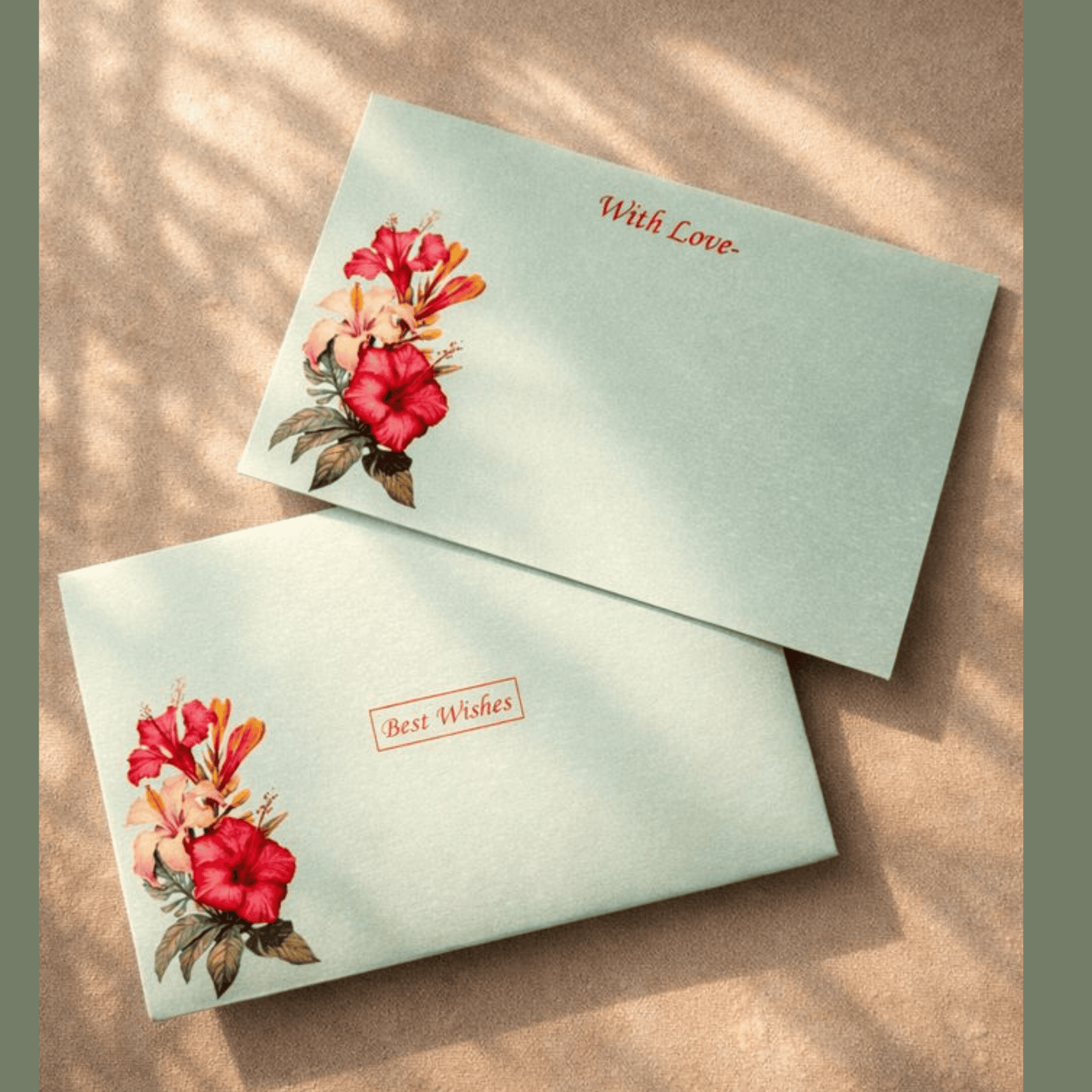 Mint Floral Notecards