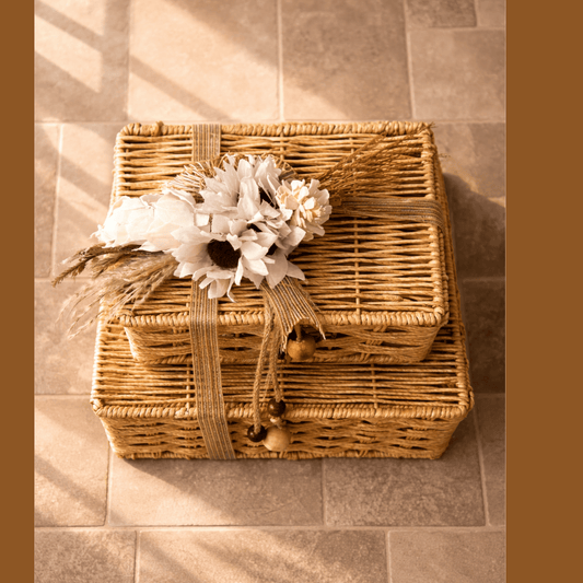 Rustic Bloom Wicker Basket