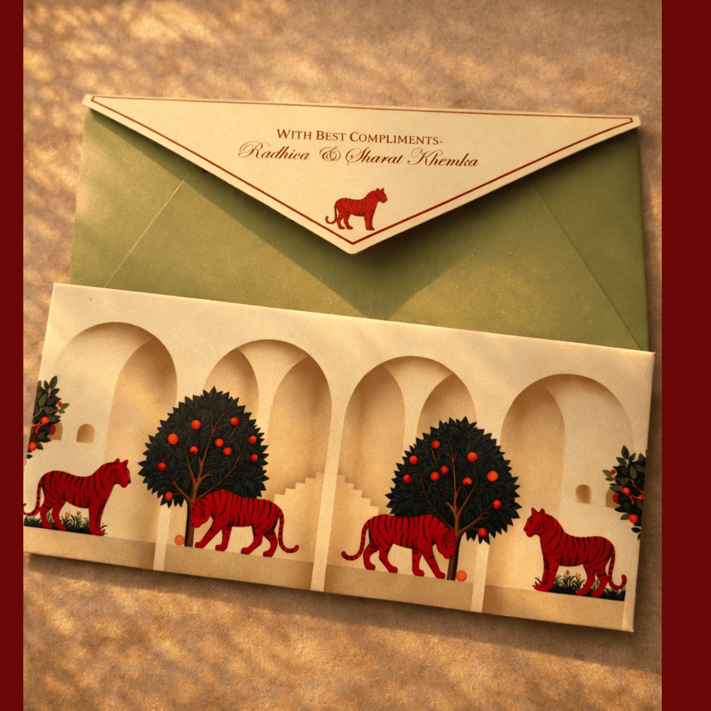 Royal Tiger Garden Shagun Envelopes