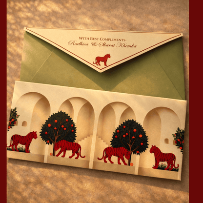 Royal Tiger Garden Shagun Envelopes