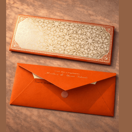 Amber Geometric Shagun Envelopes