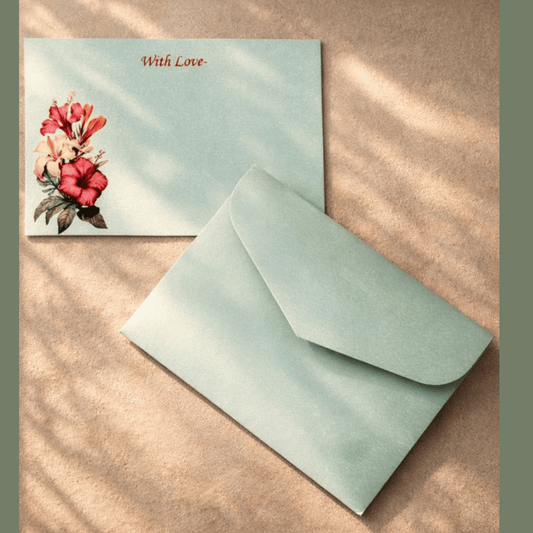 Mint Floral Notecards