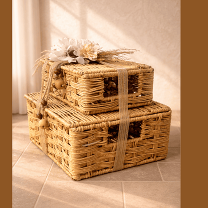 Rustic Bloom Wicker Basket