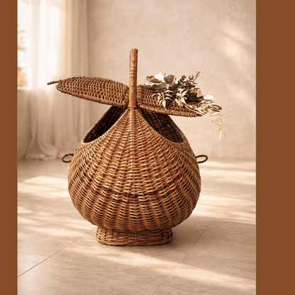 Ivory Bloom Hand Basket