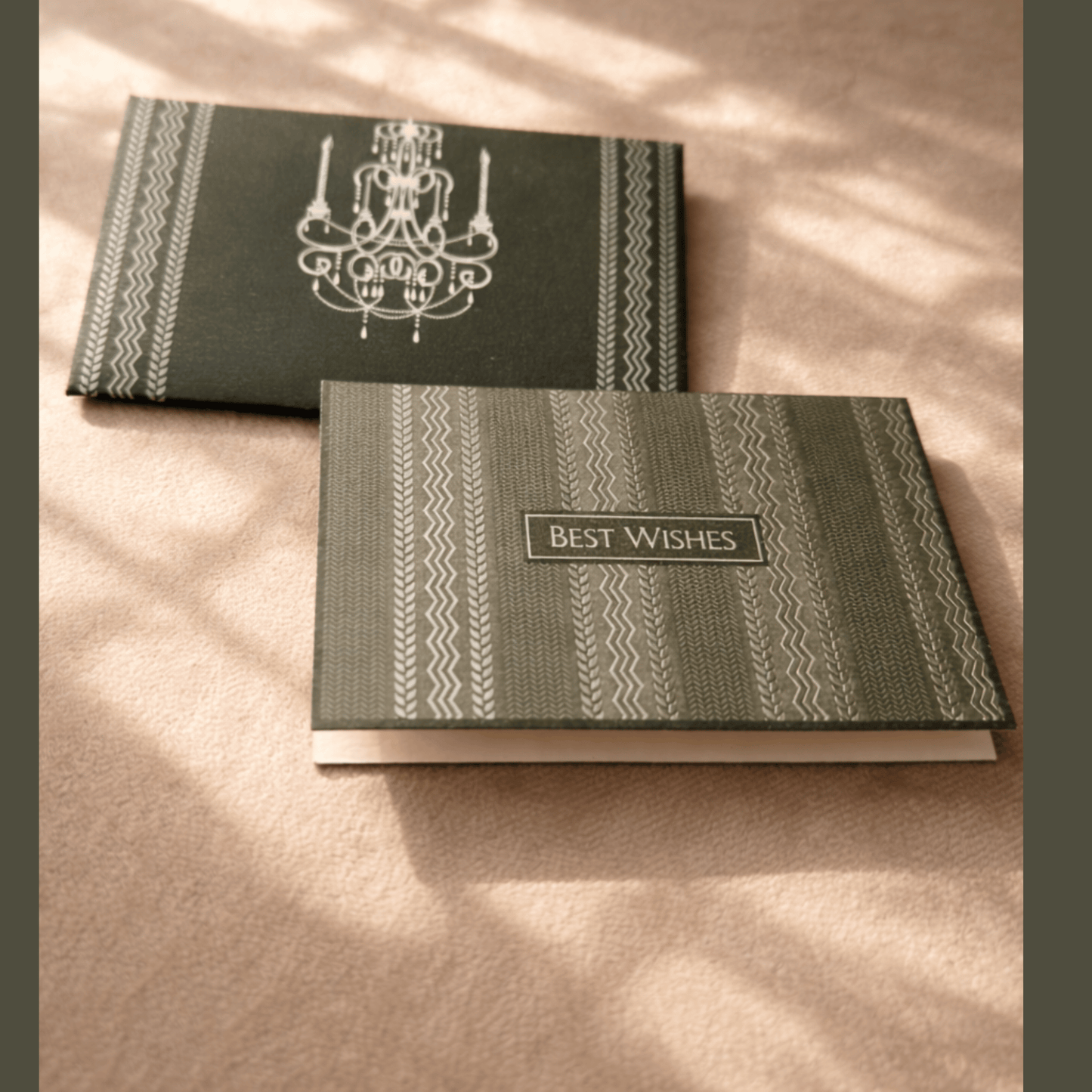 Olive Patterned Notecards