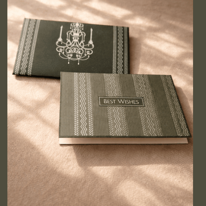 Olive Patterned Notecards