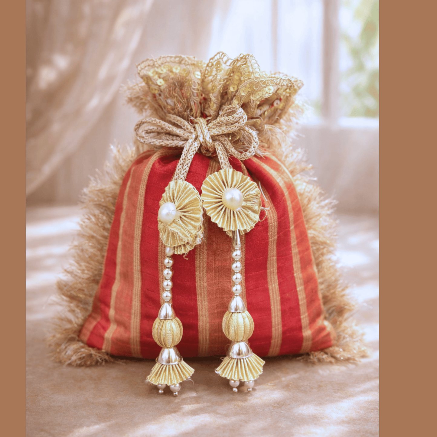Luxe Striped Potli