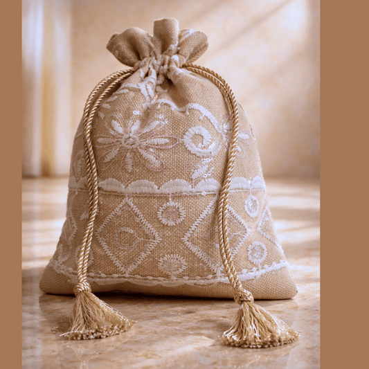 Rustic Embroidered Potli