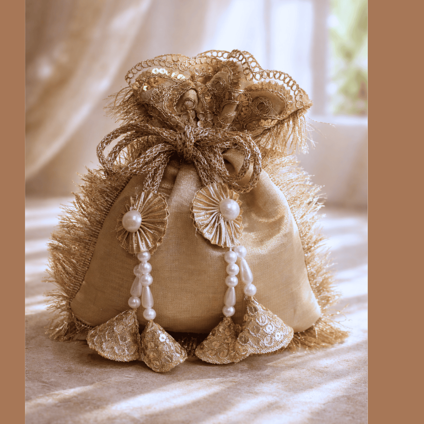 Luxe Striped Potli