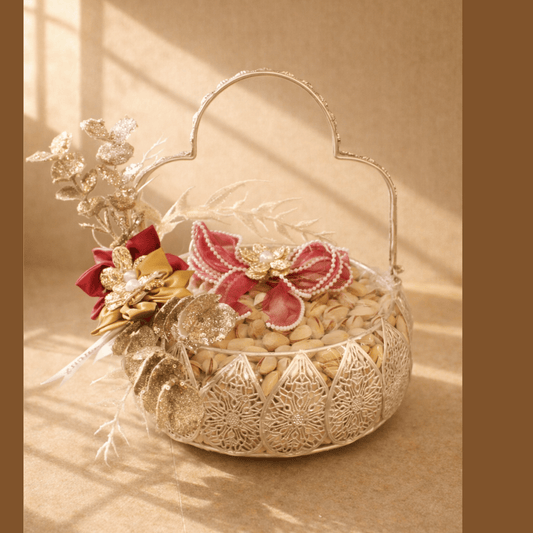 Ornate Silver Nut Basket