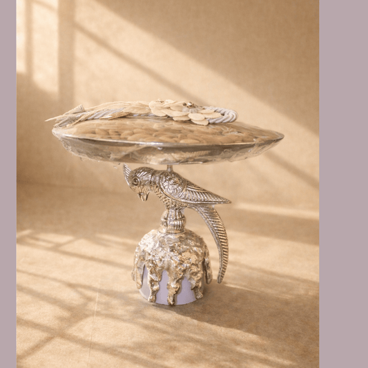 Silver Parrot Platter